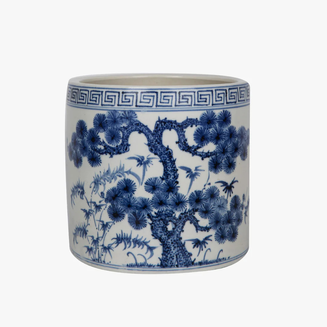Blue Pinetree Cachepot | Dear Keaton