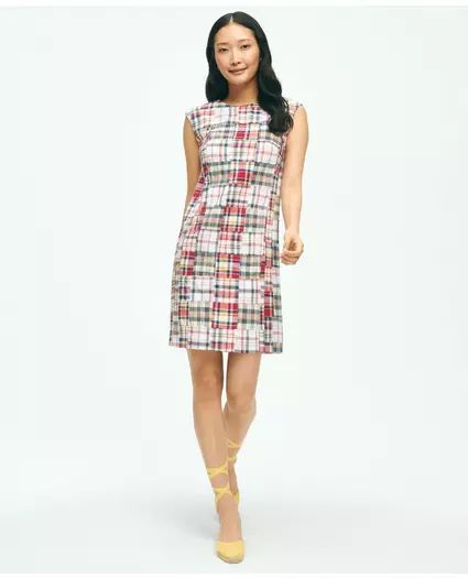 Madras Patchwork Shift Dress In Cotton | Brooks Brothers