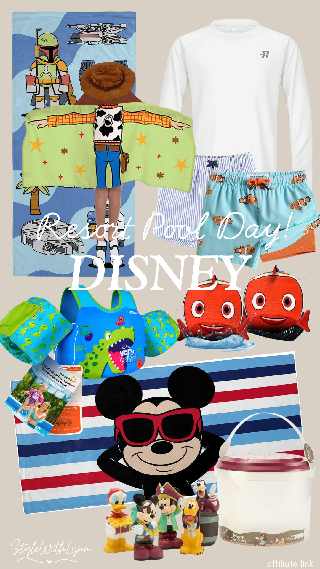 From character towels to the cutest swim trunks and splash-ready toys, this is everything you need for a fun (and stress-free) pool day with the kids! ☀️💦 Don’t forget the floaties, beach blanket, and a little extra magic for playtime!

#ltkfamily #disneyvacation #disneypoolday #resortstyle #kidswimwear #disneyoutfits #pooldayessentials #familytravel #disneyfinds #summerwithkids #pooldayfun #disneystyle #momlife #travelwithkids 

 #LTKmomlife #LTKSwim #LTKKids