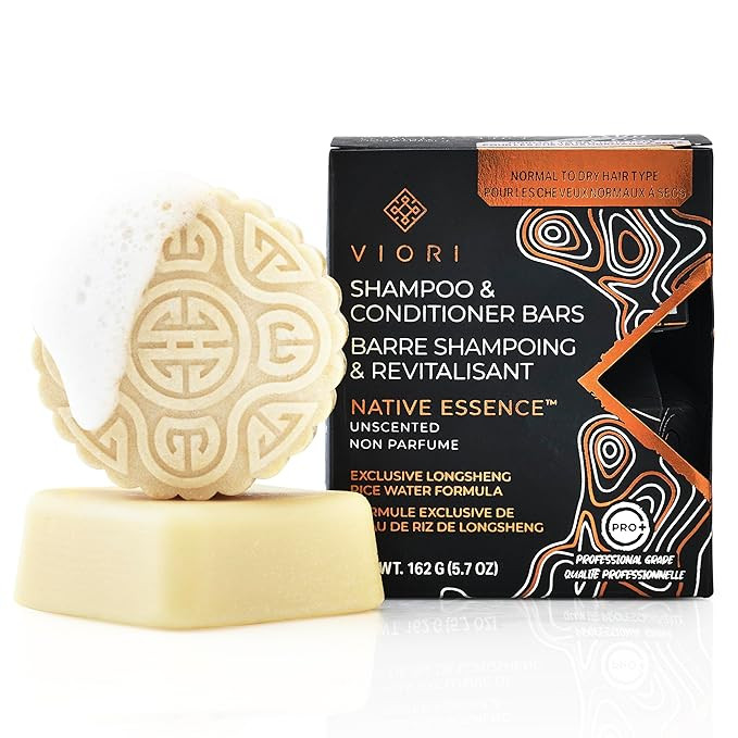 Viori Native Essence Shampoo and Conditioner Bar Set Made with Rice Water - Handcrafted Sulfate F... | Amazon (US)