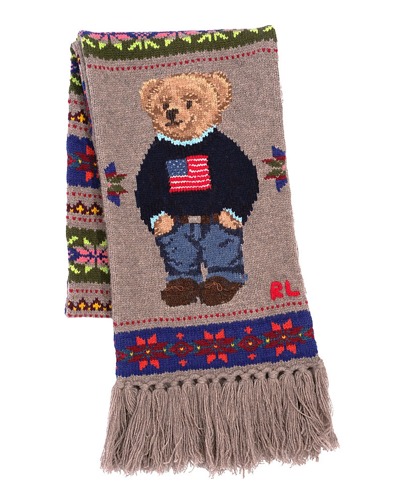 Polo Ralph Lauren Bear Intarsia Fair Isle Scarf | Bloomingdale's (US)