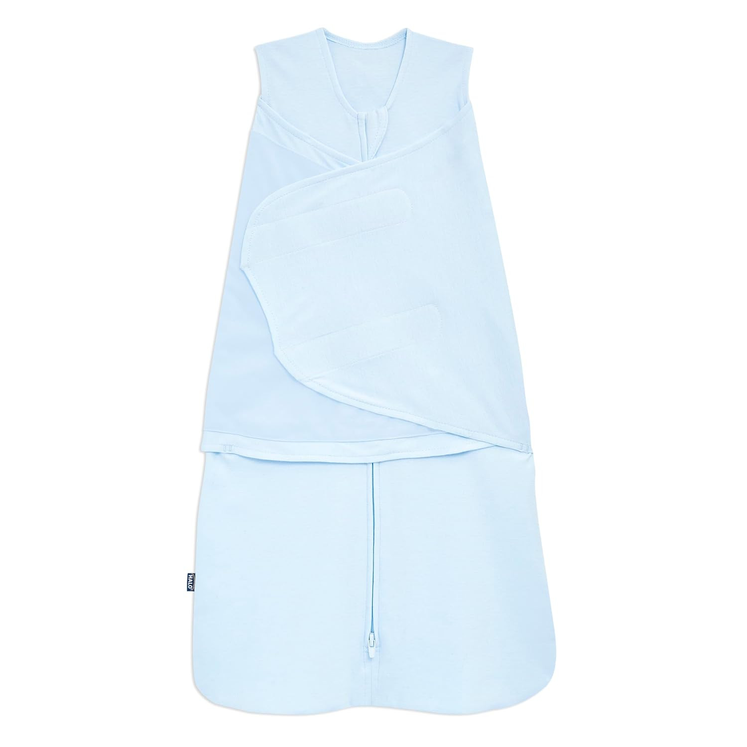 HALO SleepSack Swaddle | Cotton | 1.5 TOG | 68-75°F | 6-12 lbs |Baby Blue | Amazon (US)