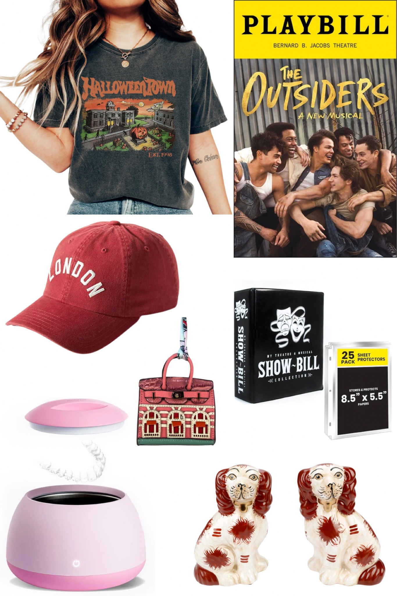 A random assortment of things that I got for my birthday!

Halloween t-shirt, Halloweentown, Broadway show, playbill binder, London baseball cap, hat, staffordshire dogs, retainer cleaner, ultrasonic cleaner, Hermes inspired bag charm

#LTKSeasonal #LTKFindsUnder50 #LTKFindsUnder100