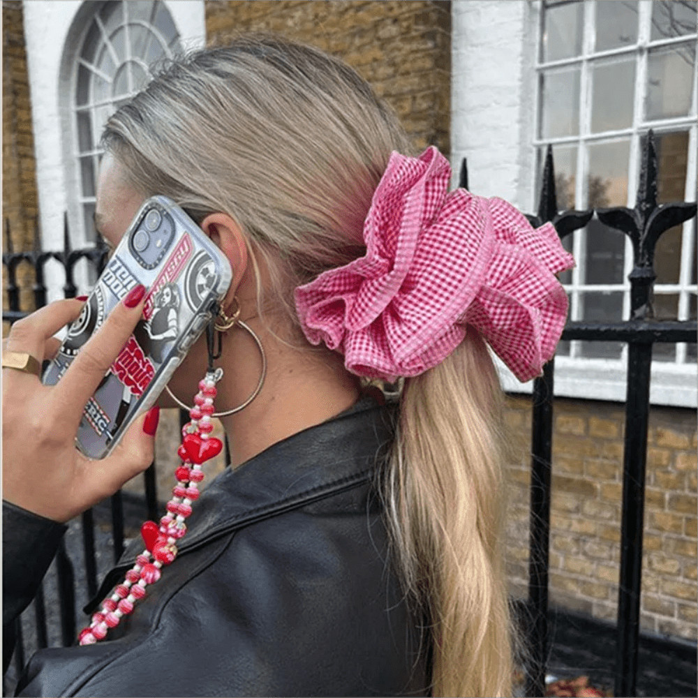 1pc geruite grote bloem haarscrunchie geschikt voor vrouwen voor dagelijks gebruik | SHEIN  Neder... | SHEIN