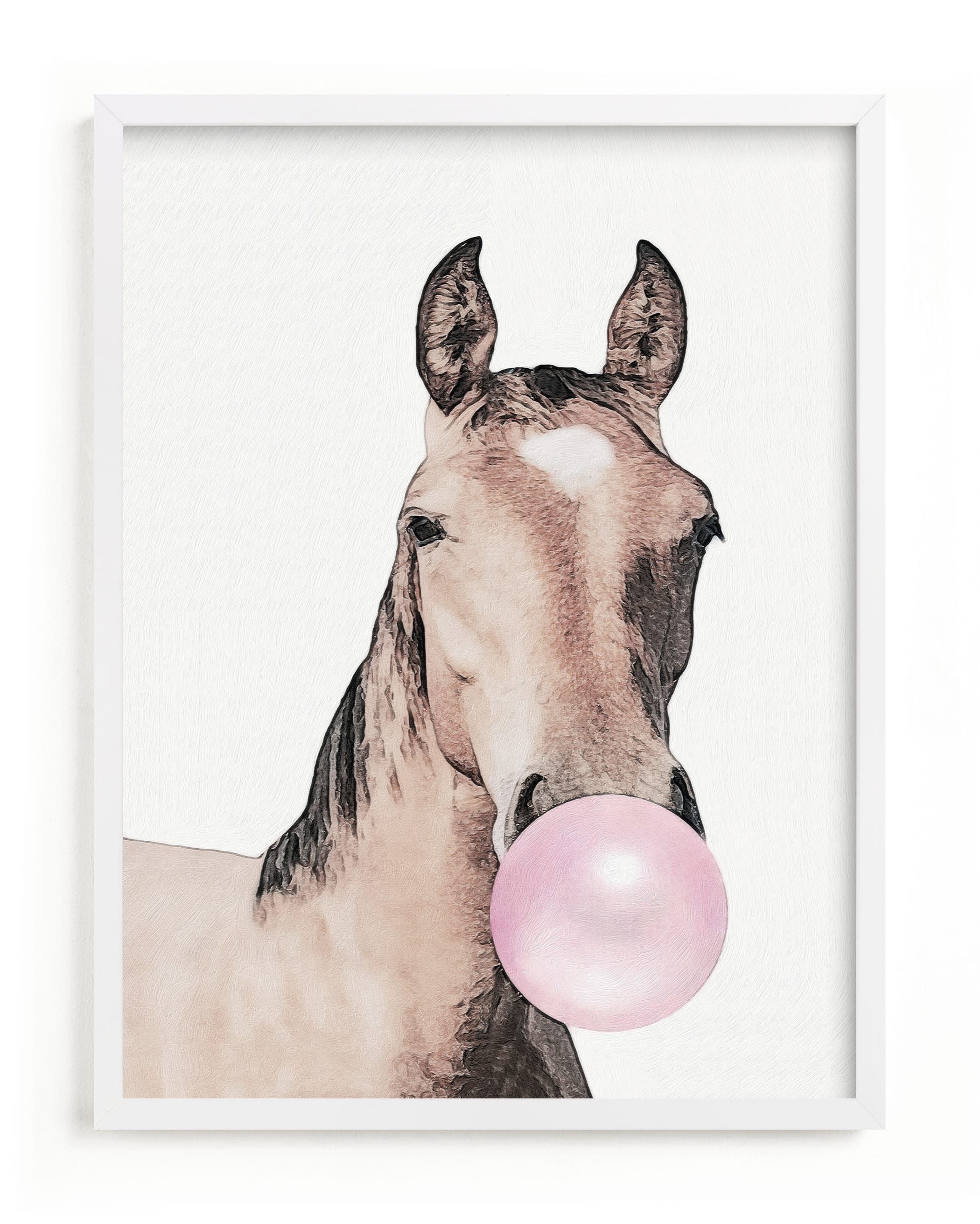 "Bubblegum: Horse" - Painting Limited Edition Art Print by Maja Cunningham. | Minted