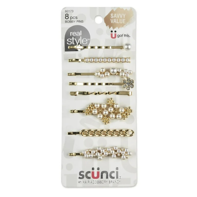 Scunci Mixed Pearl Bobby Pins, 8 Ct - Walmart.com | Walmart (US)