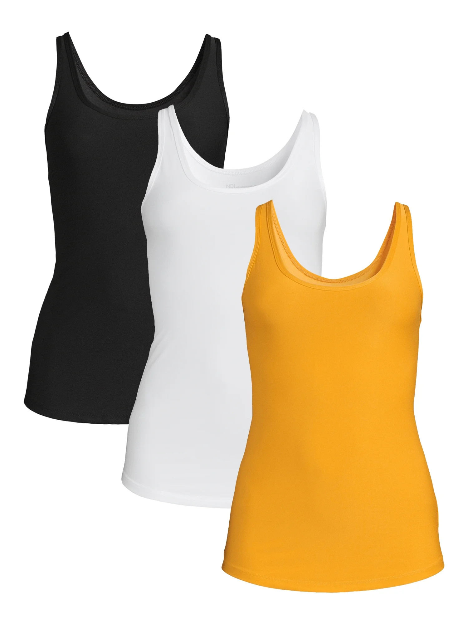 No Boundaries Juniors' Scoop Neck Tank Tops, 3-Pack - Walmart.com | Walmart (US)
