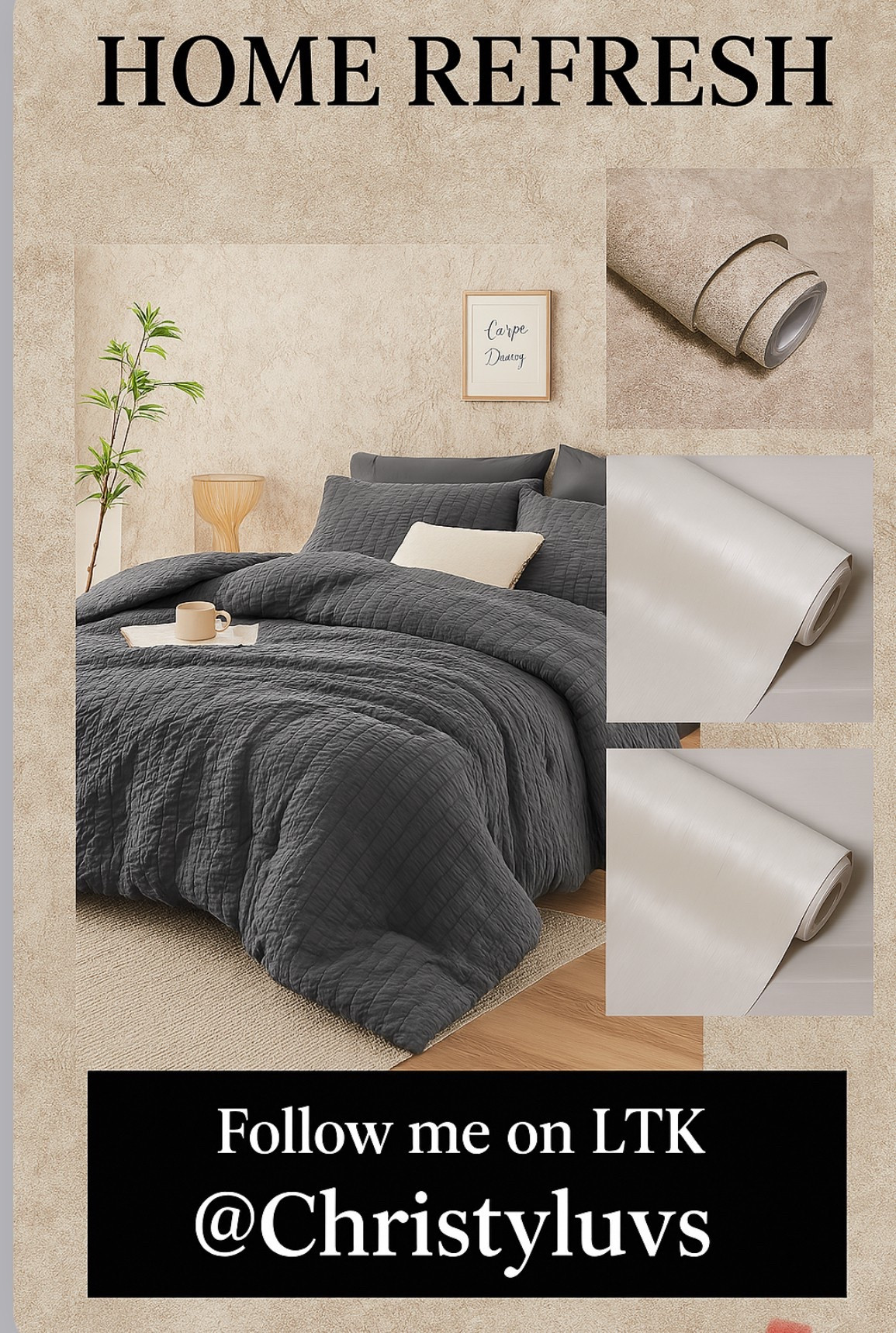 Home Refresh Vibes
I’m absolutely loving how a few simple updates gave my space a whole new feel! From the textured seersucker bedding to the elegant embossed wallpaper, every detail adds warmth and style. Whether you’re doing a full makeover or just adding small touches, these pieces are perfect for creating a cozy, elevated vibe.
Shop all the looks now on my LTK: @Christyluvs

#HomeRefresh #InteriorInspo #LTKHome #NeutralDecor #CozyVibes

#LTKHome #LTKFamily #LTKU