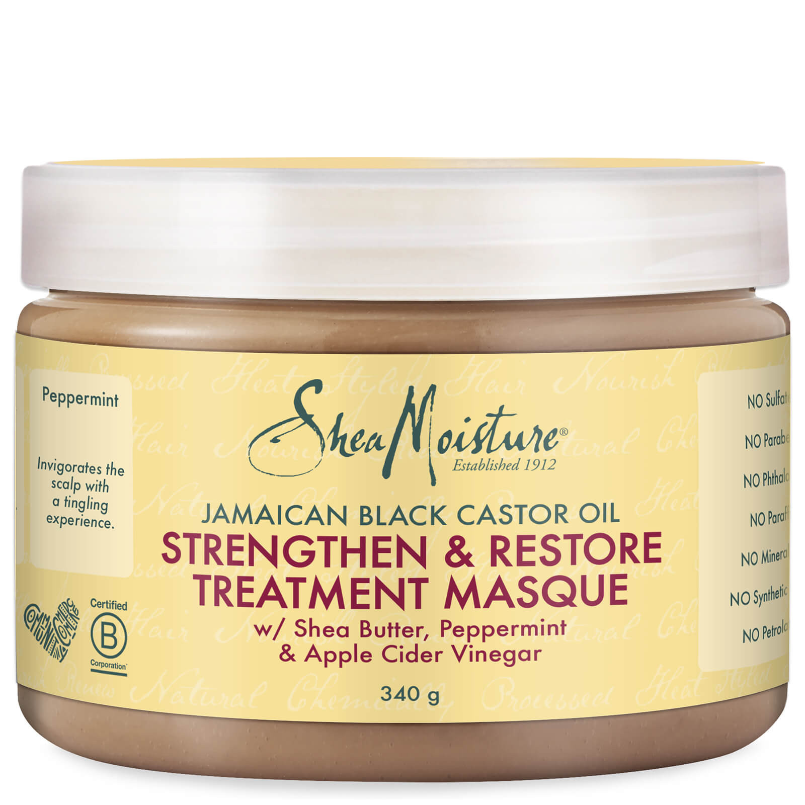 Shea Moisture Jamaican Black Castor Oil Strengthen & Restore Treatment Masque 340g | Look Fantastic (UK)