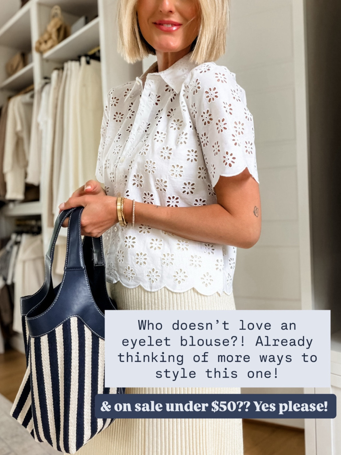 This outfit would be perfect for work this summer! Love this white eyelet blouse! Currently on sale! Wearing XS!

Loverly Grey, Ann Taylor sale, Memorial Day sale, eyelet blouse, summer workwear 

#LTKSeasonal #LTKSaleAlert