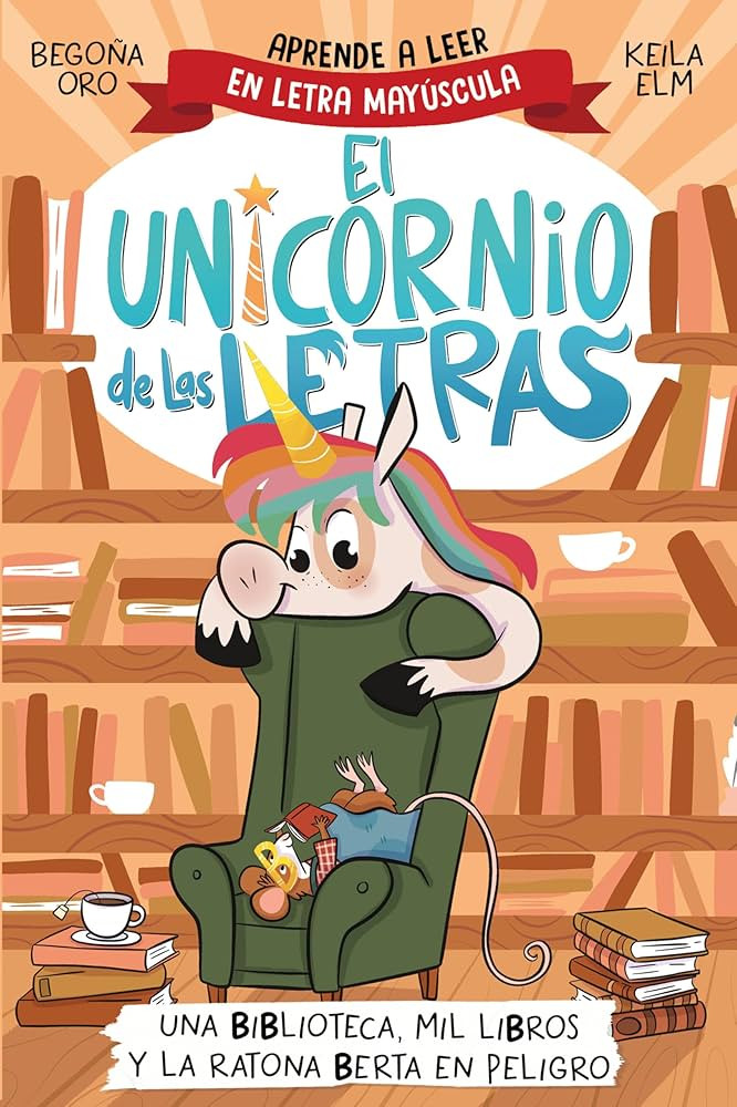 Una biblioteca, mil libros y la ratona Berta en peligro. Aprende a leer con MAYÚSCULAS / A Libra... | Amazon (US)