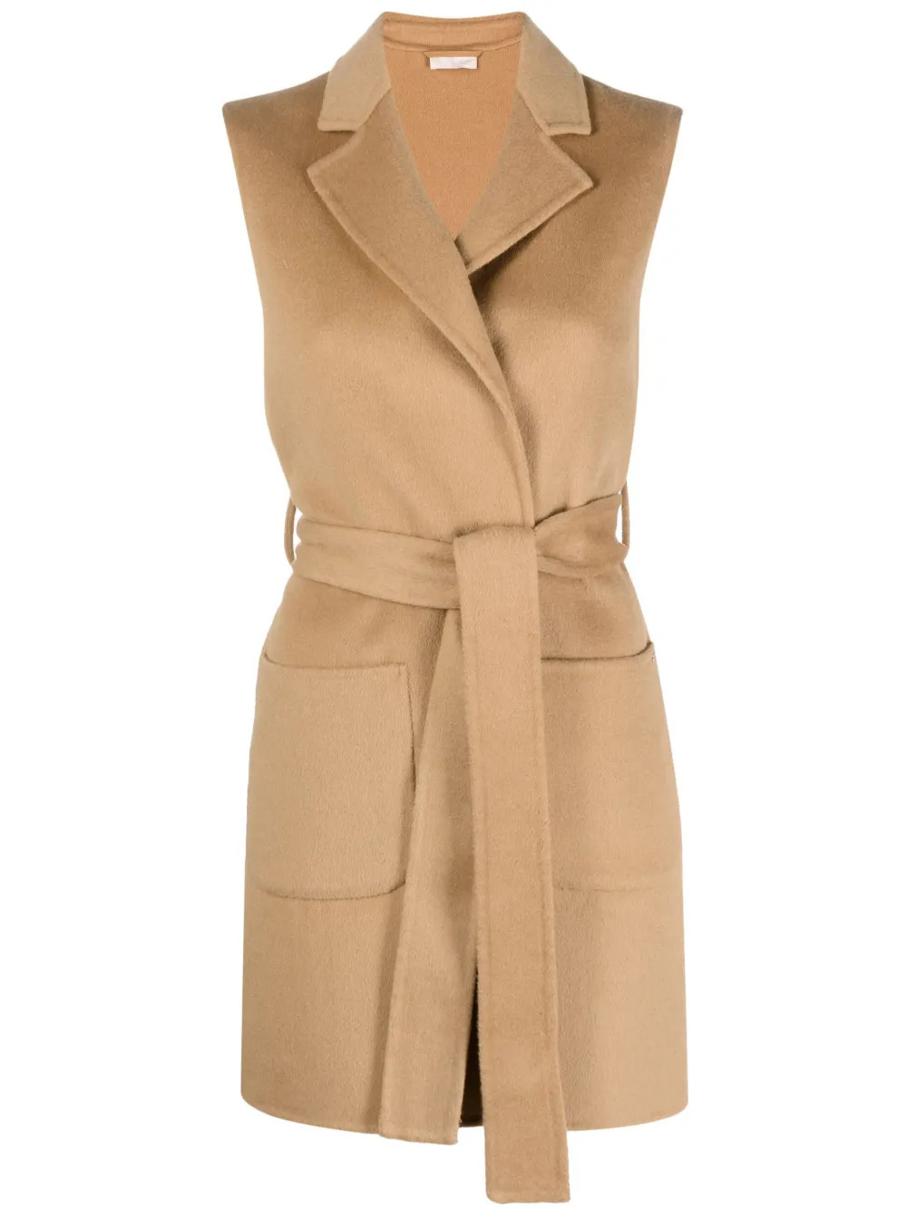 single-breasted belted gilet | Farfetch Global