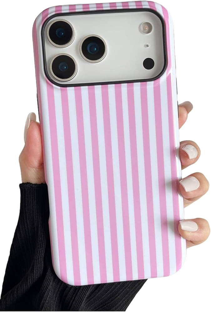 Compatible with iPhone 17 Pro Max Case Cute Aesthetic Striped Phone Case for Women Girl Shockproo... | Amazon (US)