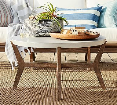 Raylan Concrete Outdoor Coffee Table | Pottery Barn (US)