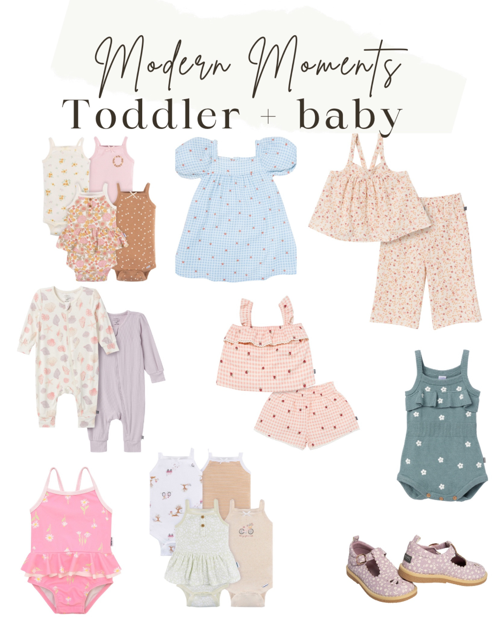 Gerber modern moments line is SO sweet. Toddler and baby girls summer and spring outfits 

#LTKStyleTip #LTKBaby #LTKKids