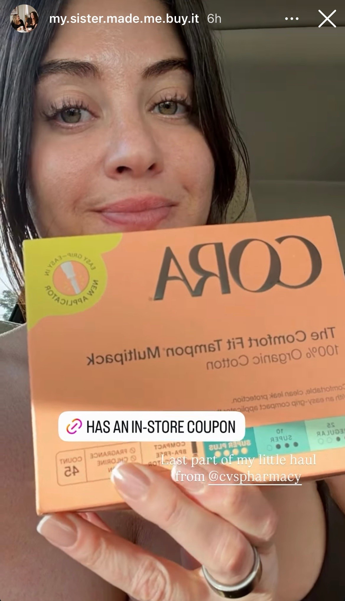 Cora has an in-store CVS coupon at the moment too. They’ve also improved their applicator, and I’ve found that unbleached, unscented tampons help me with cramping.

#LTKSaleAlert #LTKTravel #LTKdayinmylife