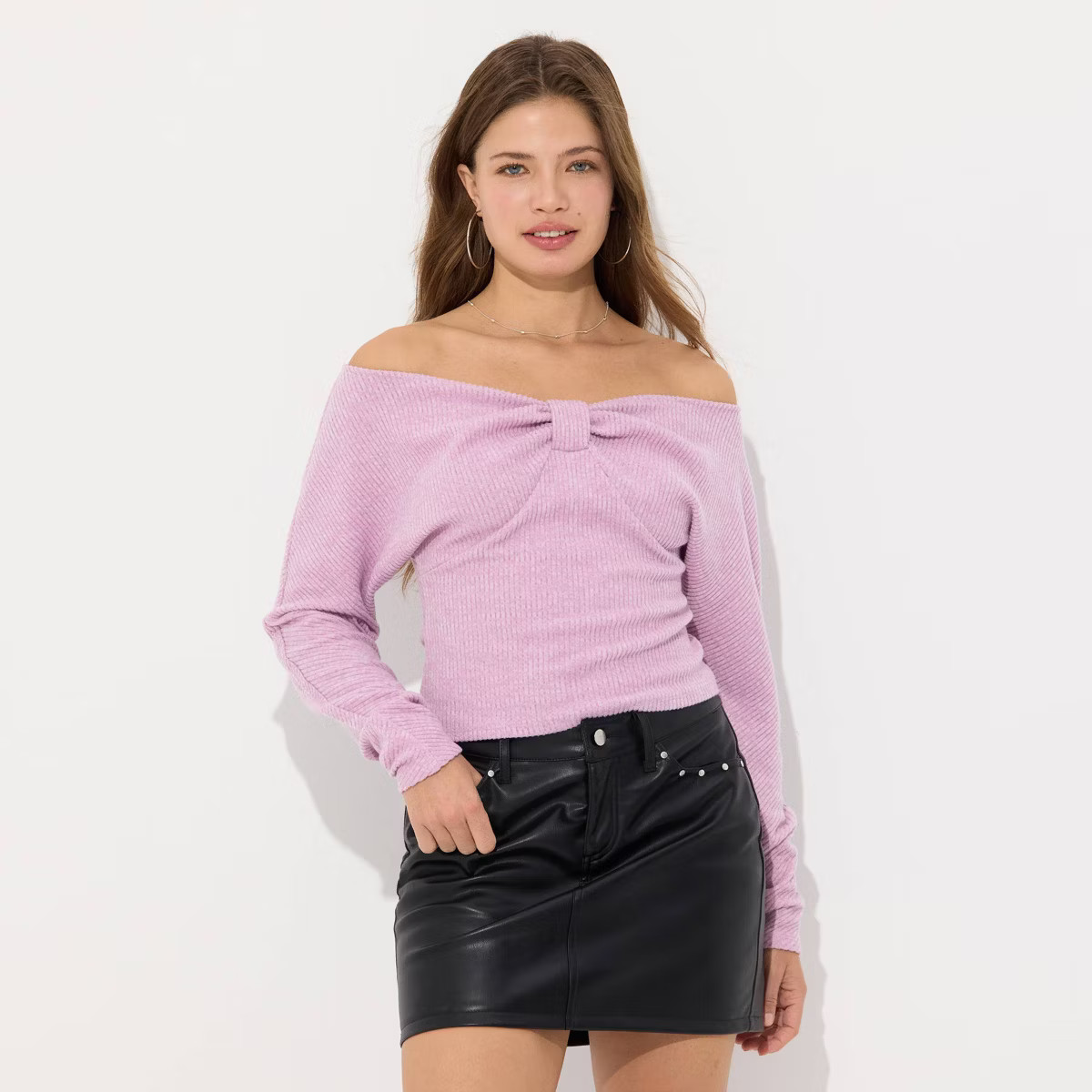 Women's Long Sleeve Off the Shoulder Top - Wild Fable™ | Target