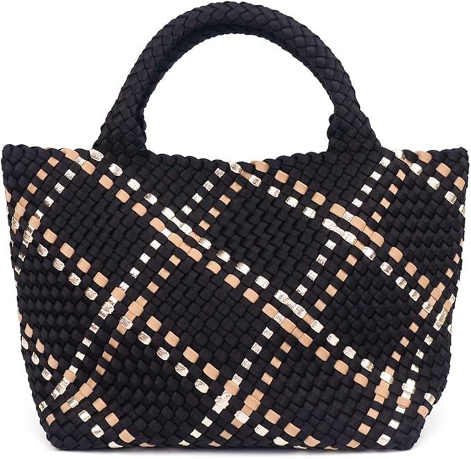 ORAD Women Tote Bag Large Neoprene Tote Bag Fashion Woven Bag Neoprene Tote Handbag Roomy Shoulde... | Amazon (US)