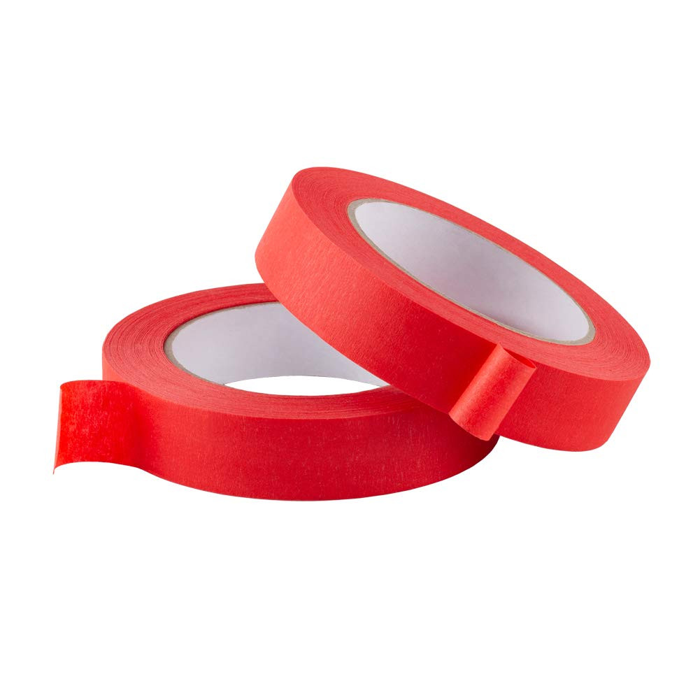 Lichamp 2 Pack Red Painters Tape 1 inch, Red Masking Tape 1 inch x 55 Yards x 2 Rolls (110 Total ... | Amazon (US)