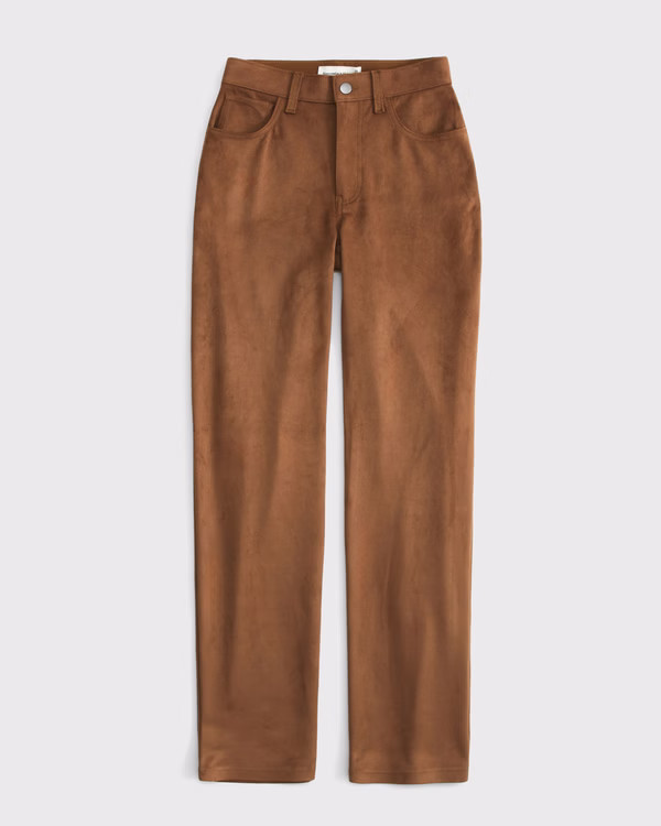 Women's Vegan Suede 90s Relaxed Pant | Women's Clearance | Abercrombie.com | Abercrombie & Fitch (US)