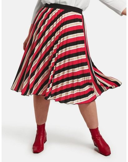 Samoon Rock lang weit »Plisséerock mit Streifen-Dessin« | OTTO (DE)