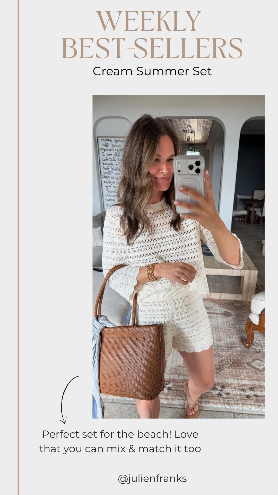 Obsessed with this crochet set paired with my favorite brown woven tote 🤍 such a fun textured look and the perfect easy outfit for spring & summer!

#LTKdayinmylife #LTKTravel #LTKootd