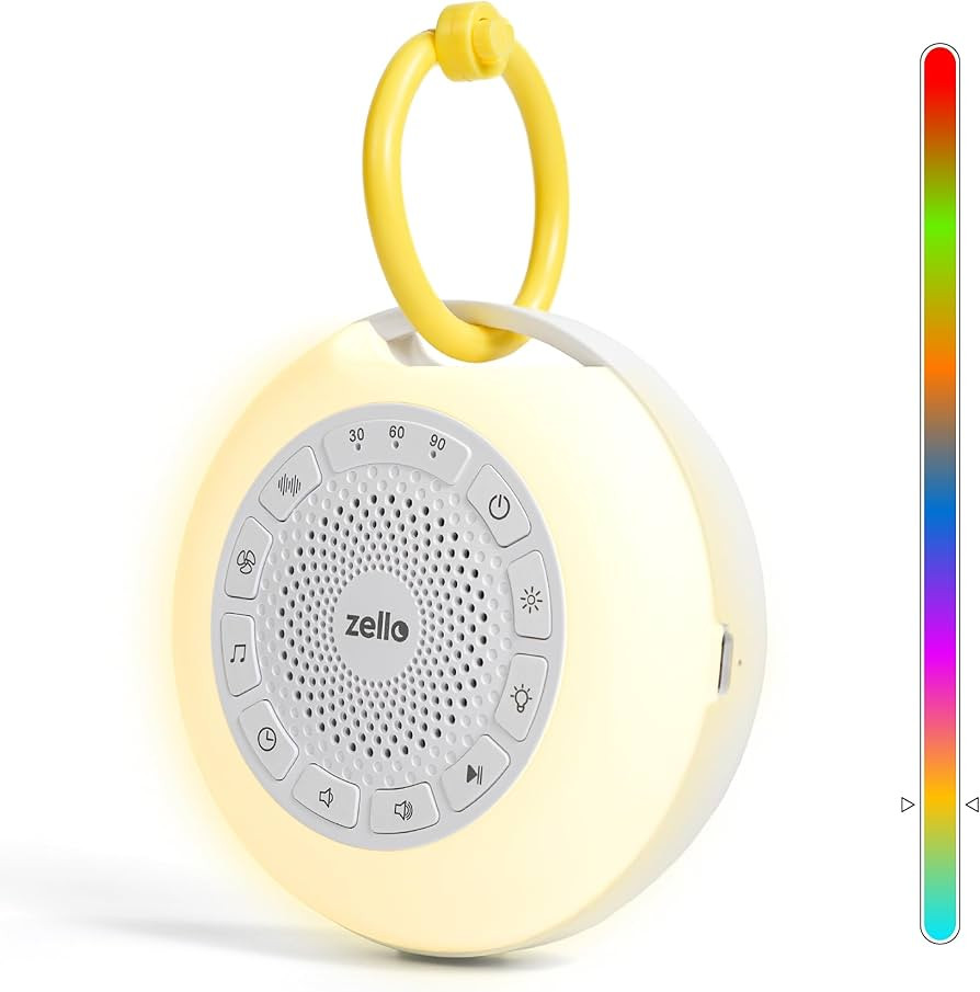 Award Winning Zello Portable Pro Max White Noise Machine Baby Sleep Aid 30 Soothing Sounds 7 Colo... | Amazon (UK)