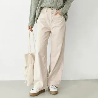 Wide-Leg Corduroy Pants | YesStyle Global