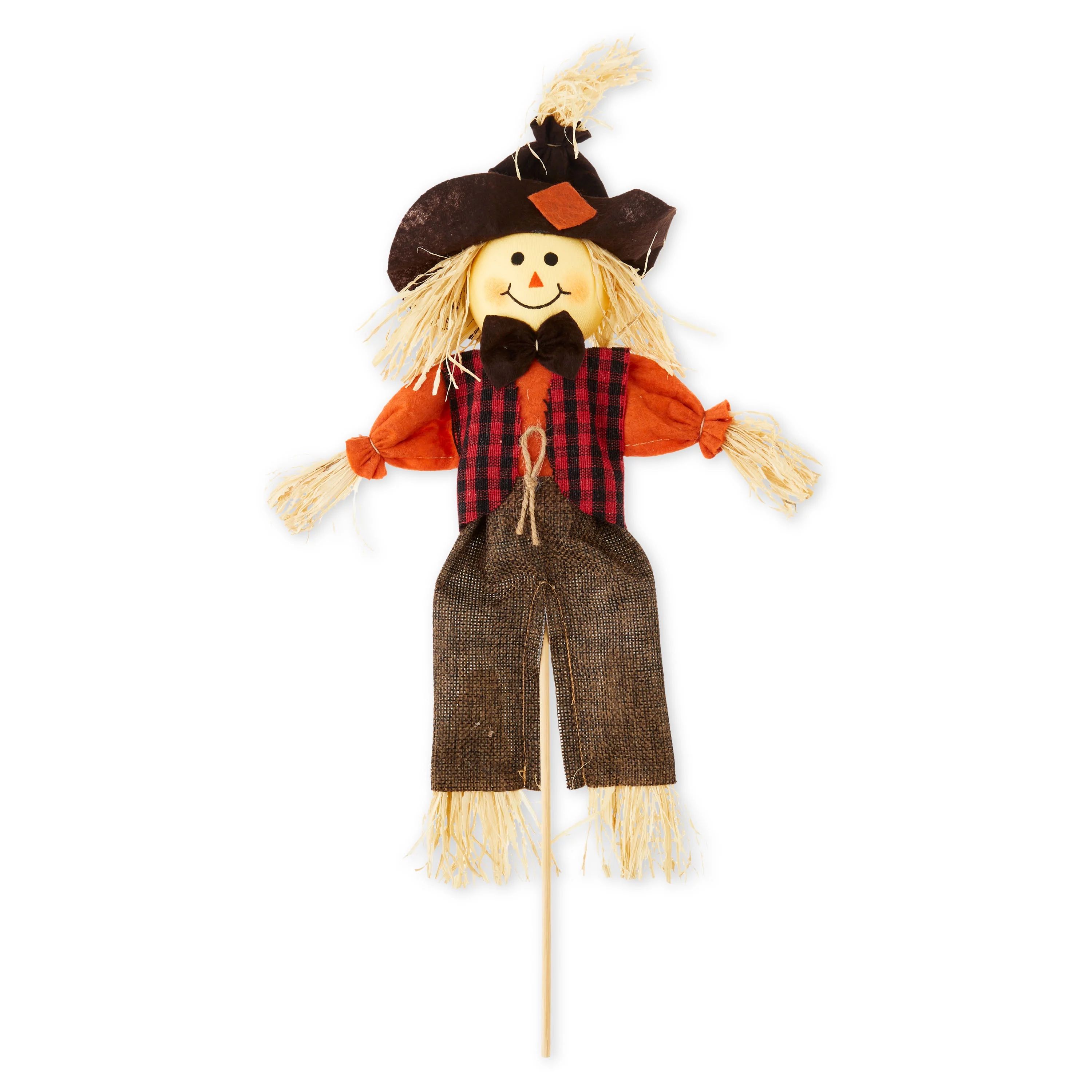 Harvest Scarecrow Pick Harvest Decoration, Brown and Orange, 14 in, by Way To Celebrate | Walmart (US)