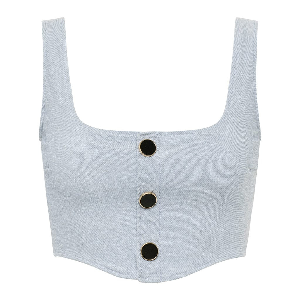 Light Denim Olivia Corset Top | Montce