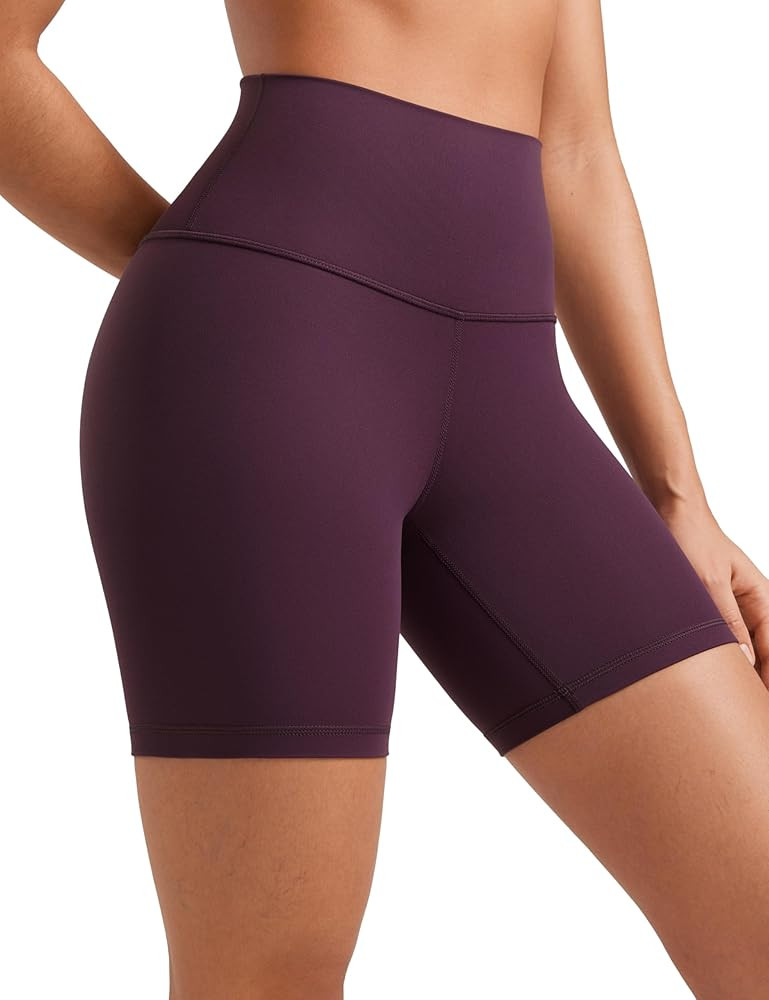 CRZ YOGA Womens ButterLuxe Biker Shorts 6 Inches - High Waisted Workout Running Volleyball Spande... | Amazon (US)