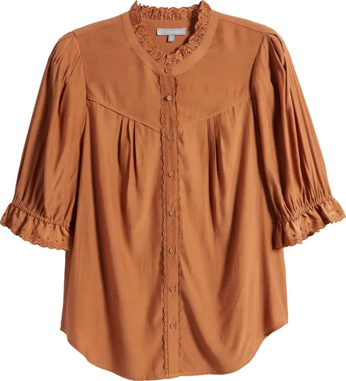 Eyelet Accent Blouse | Nordstrom