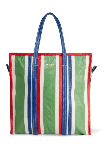 Bazar striped textured-leather tote | NET-A-PORTER (UK & EU)