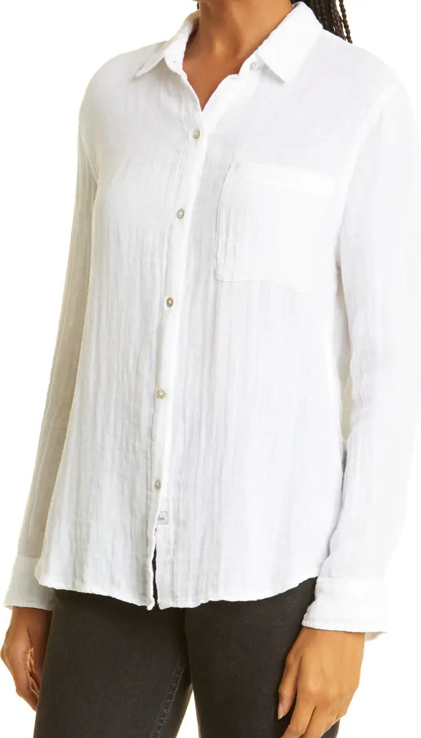Ellis Cotton Gauze Button-Up Shirt | Nordstrom