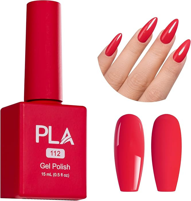 PLA 112 Red UV Gel Nail Polish 15ml Clausing a Scene | Amazon (US)