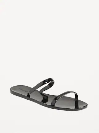 Shiny-Jelly Slide Sandals for Women | Old Navy (US)