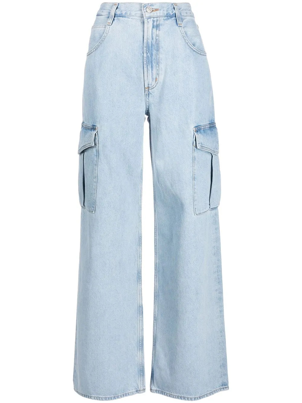 AGOLDE wide-leg Stonewashed Jeans - Farfetch | Farfetch Global