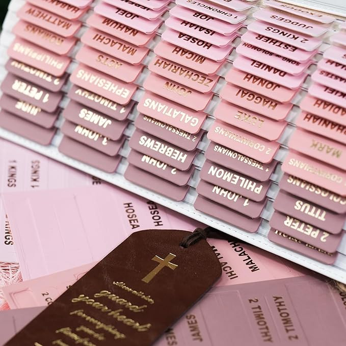 UPAFEXXI- Leather Bible tabs, Bible Tabs for Women, Bible Tabs for Study Bible, 80 Bible Index Bo... | Amazon (US)