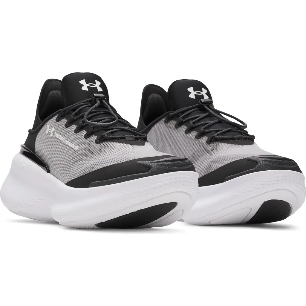 Under Armour UA Nova SlipSpeed™ Sneaker in Black/White at Nordstrom, Size 3.5 M | Nordstrom