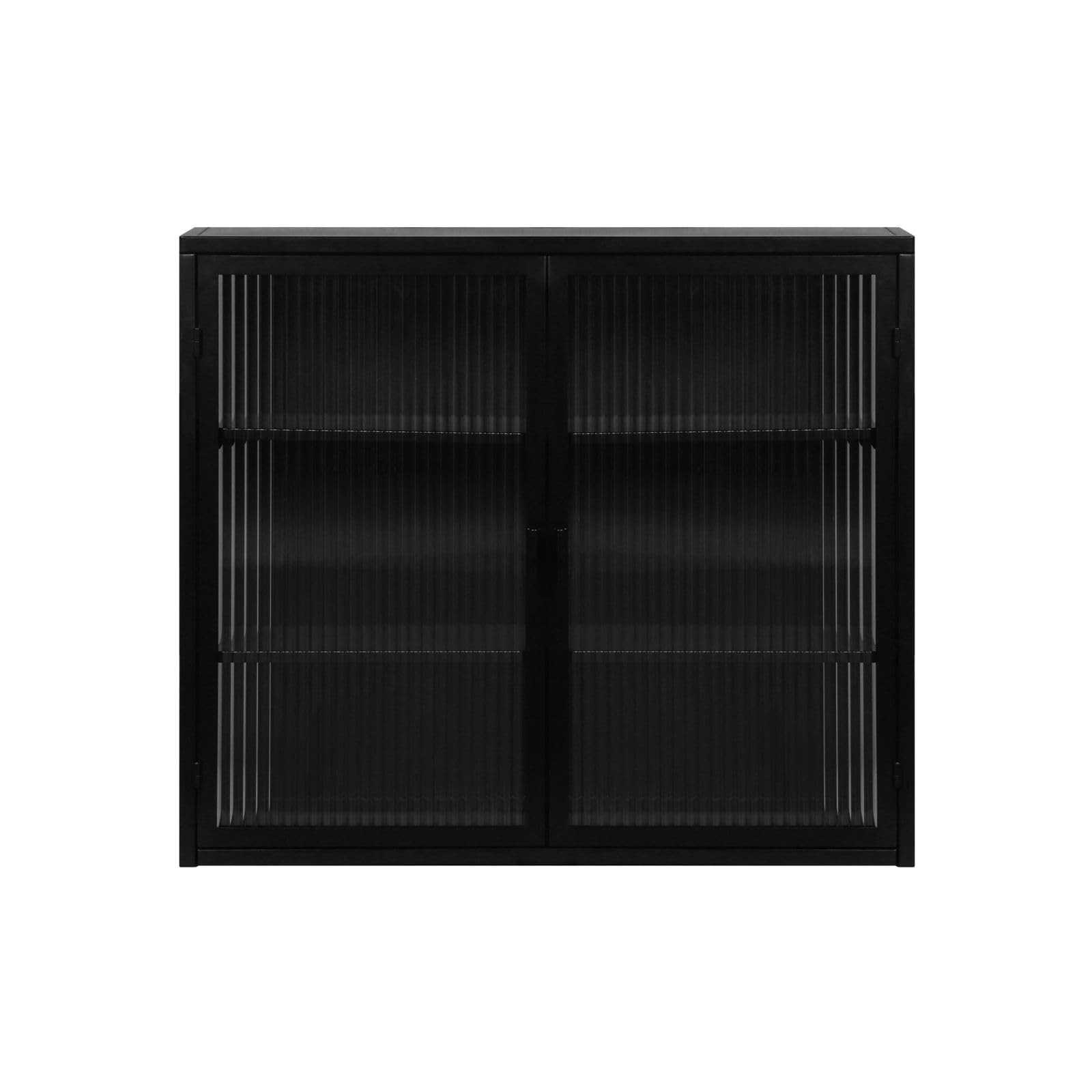 Modern Wall Cabinet with Glass Door Metal Storage Cabinet with Detachable Shelves for Entryway Li... | Amazon (US)