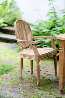 Palladio Oval Back Reclaimed Teak Armchair | Terrain