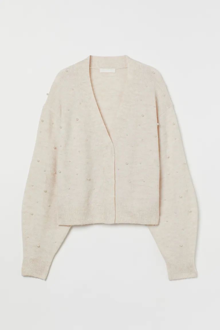 Bead-detail Knit Cardigan | H&M (US + CA)