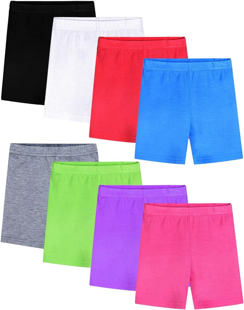 BOOPH Girls Bike Shorts Kids Cartwheel Dance Shorts Under Dress for Toddler Girl 6/8 Pack 2-10 Ye... | Amazon (US)