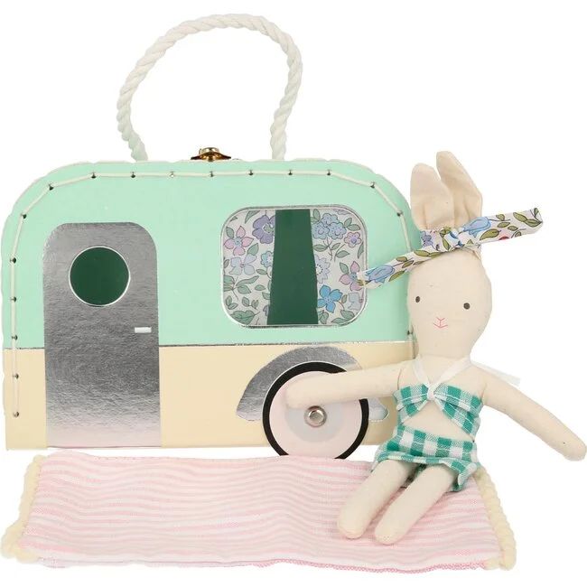 Caravan Bunny Mini Suitcase Doll | Maisonette