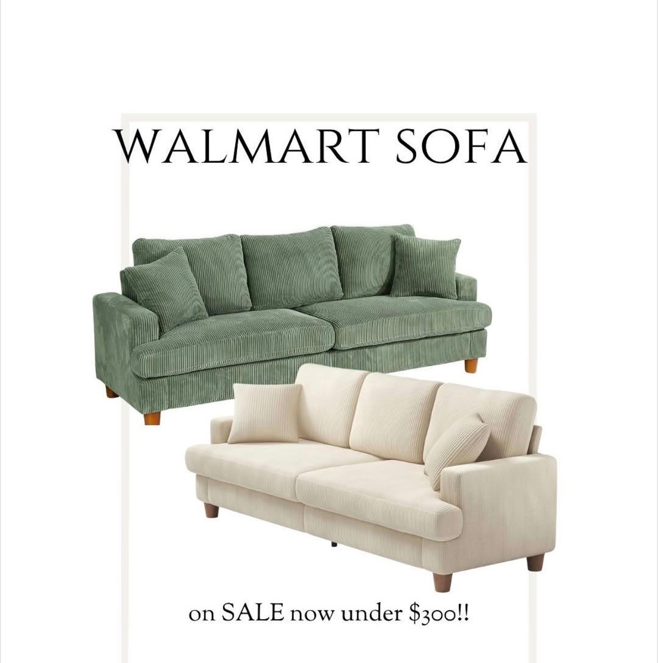 WALMART SOFA ON MAJOR SALE! 🛋️
Limited time only: Score the ultimate bargain on a stylish & comfy sofa for a fraction of the price!
 Sale ends soon - grab yours now and elevate your home decor without breaking the bank! 👇🏼 #FurnitureSale

#LTKSaleAlert #LTKHome #LTKSeasonal