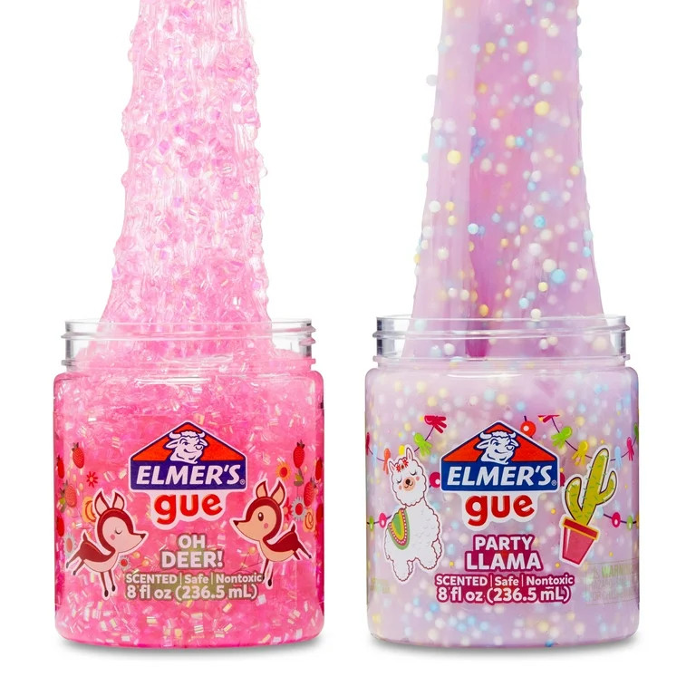 Elmer's Gue Premade Animal Party Variety Scented Crunchy Slime and Bingsu Bead Slime | Walmart (US)