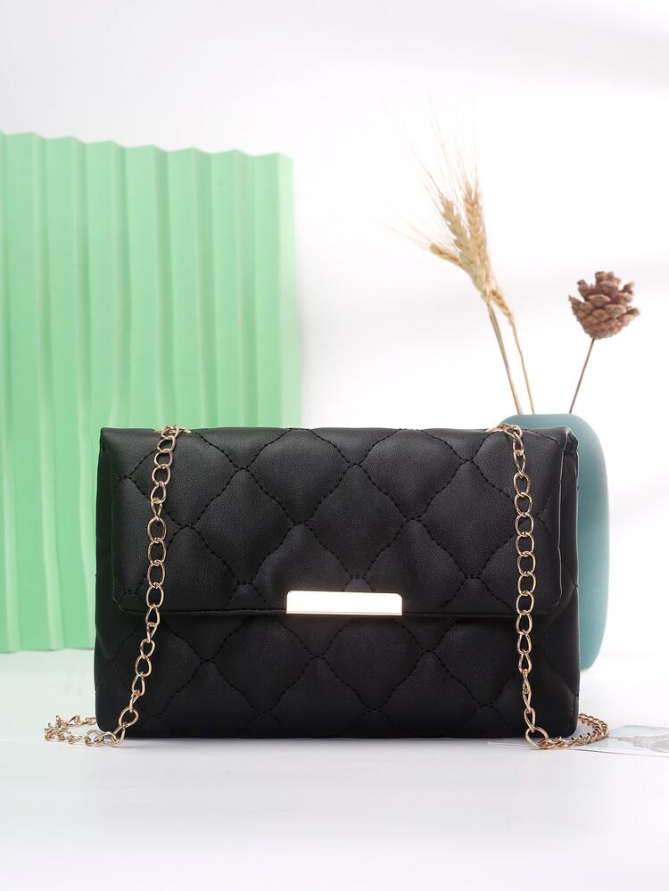 Quilted Chain Crossbody Bag | SHEIN