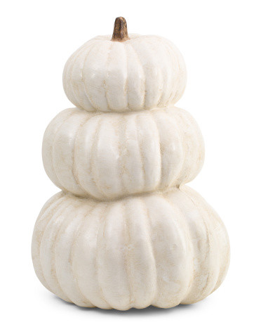 23.5in Outdoor Safe 3 Stacked Pumpkins Decor | Marshalls