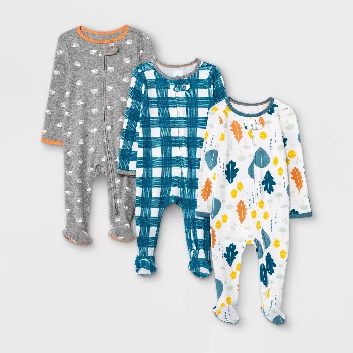 Baby Boys' 3pk Fall Sleep N' Play - Cloud Island™ Blue | Target