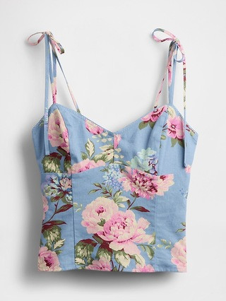 Linen-Blend Tie-Strap Cami | Gap (US)